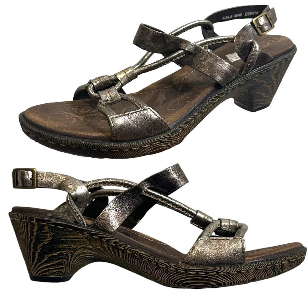 Born Sandals Womens 6 M Pamati Seda Slingback Brown Leather Buckle D26414 NEW